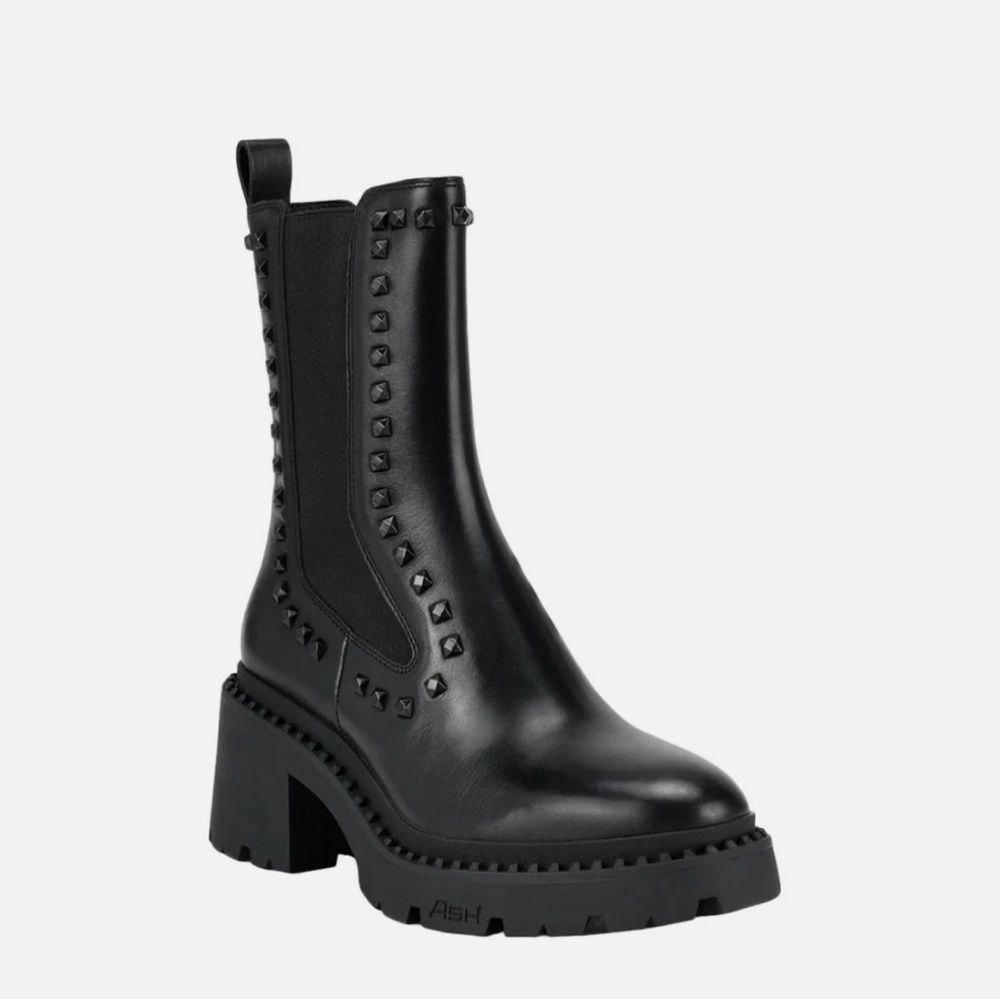 Ash Women's Nico Bis Studded Block Heel Booties